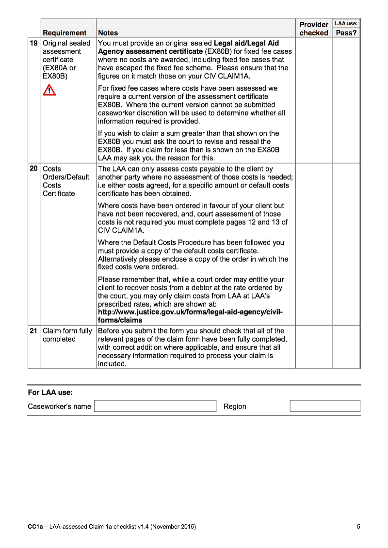 Preview thumbnail for CIV CLAIM1A CC1a Checklist