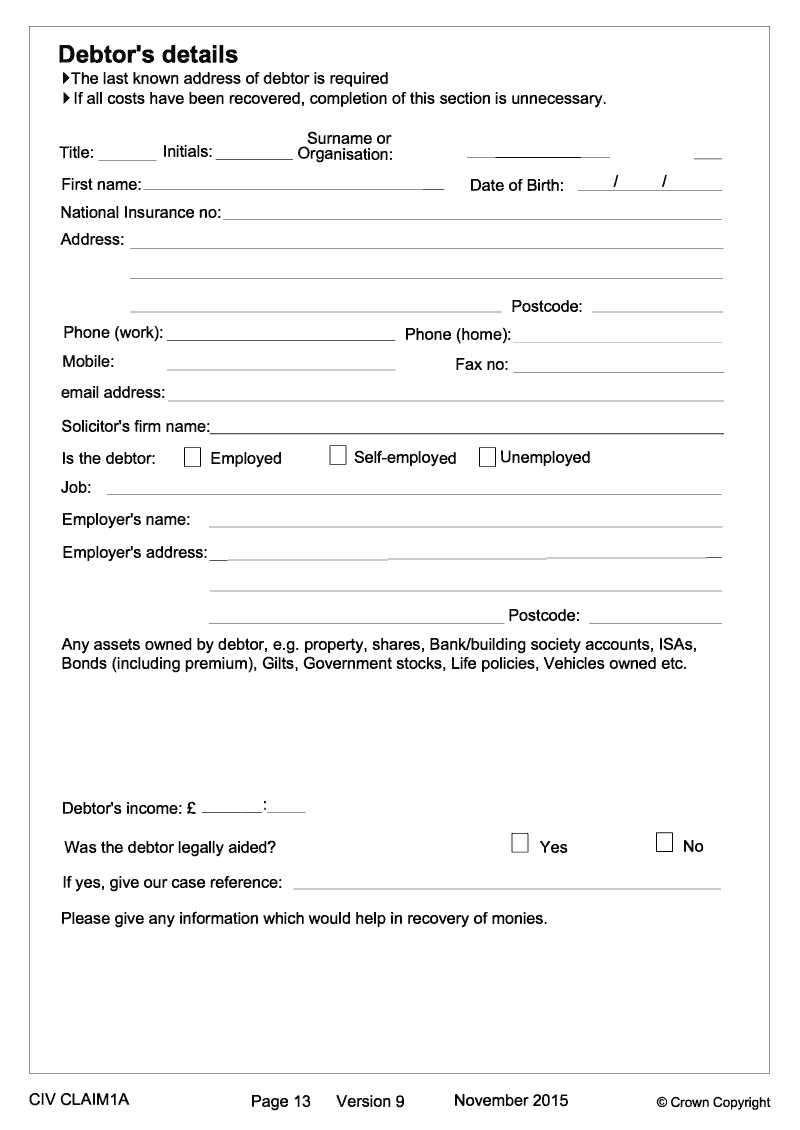 Preview thumbnail for CIV CLAIM1A