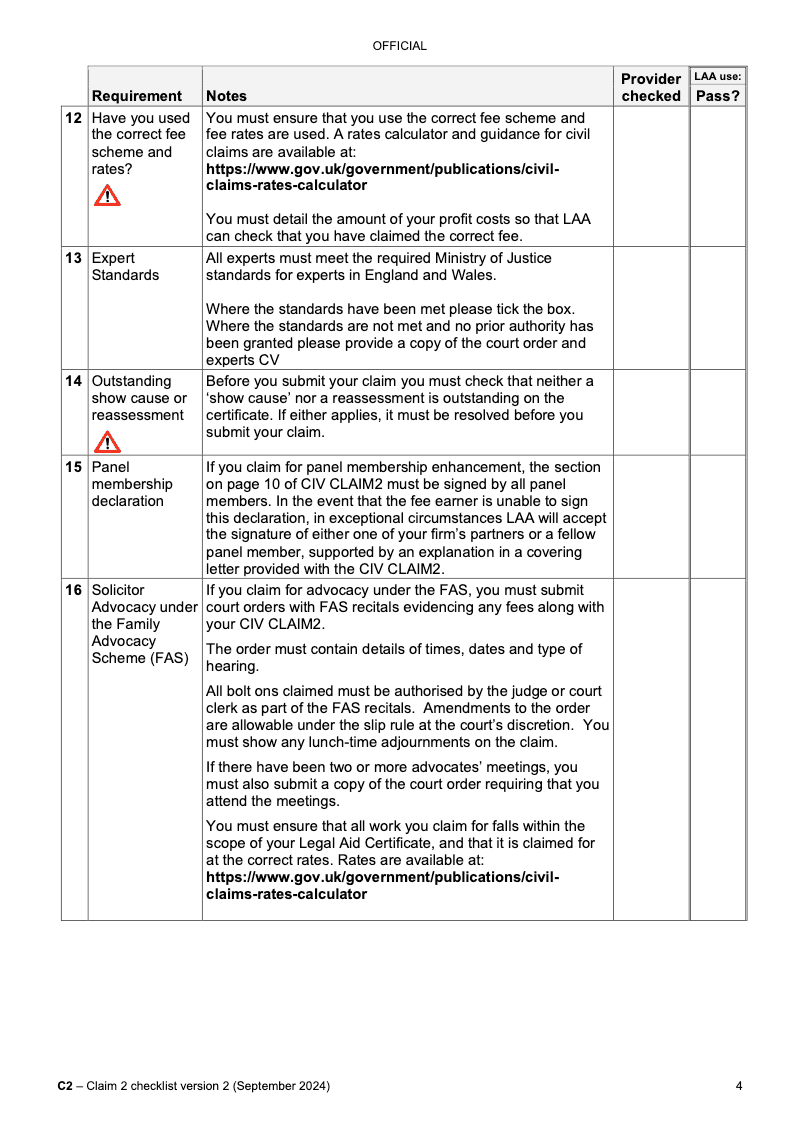 Preview thumbnail for CIV CLAIM2 Checklist