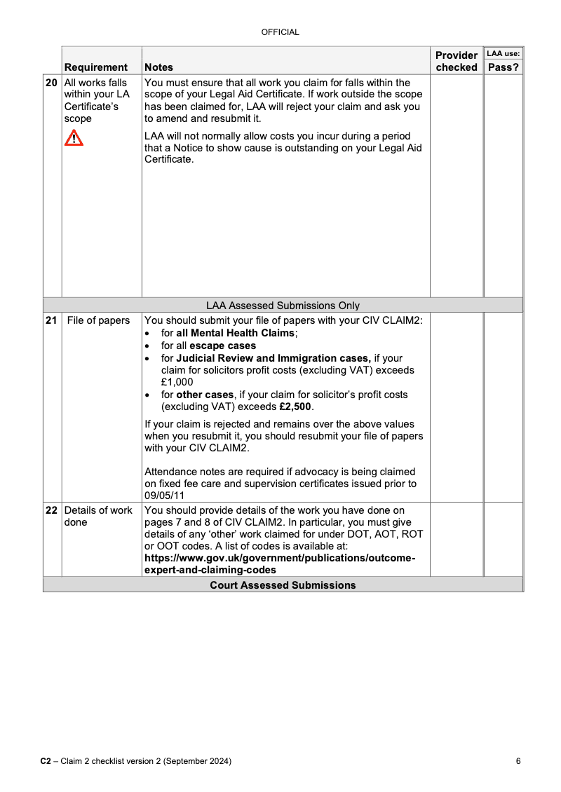 Preview thumbnail for CIV CLAIM2 Checklist