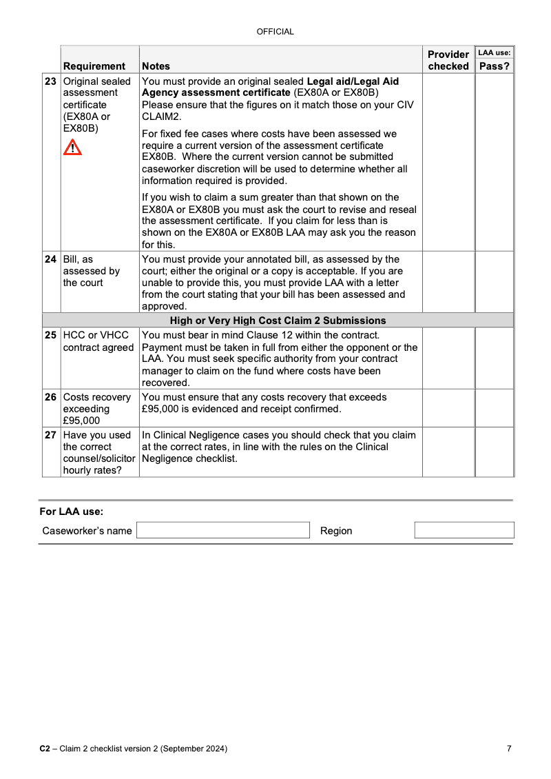 Preview thumbnail for CIV CLAIM2 Checklist