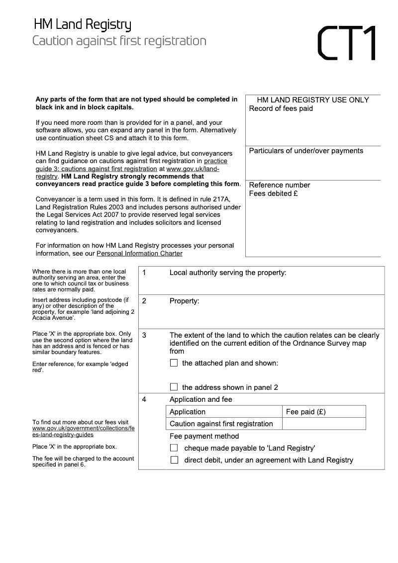 CT1X Caution against first registration Word Version preview