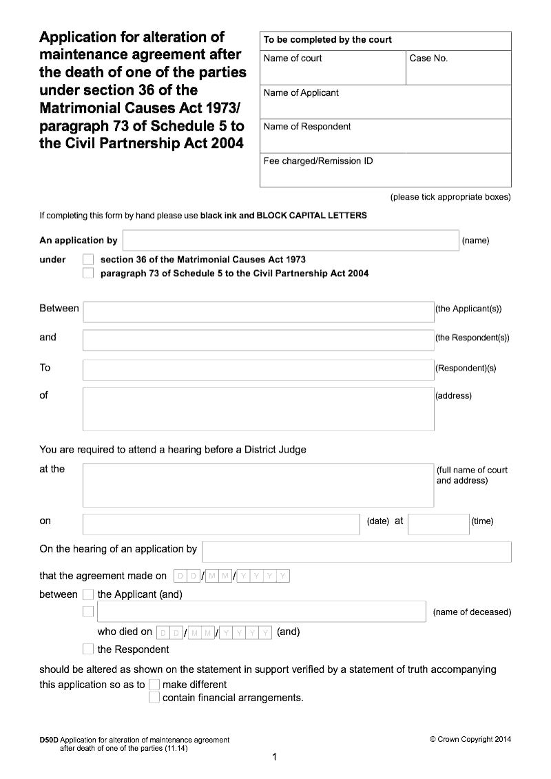 d50d-application-for-alteration-of-maintenance-agreement-after-the