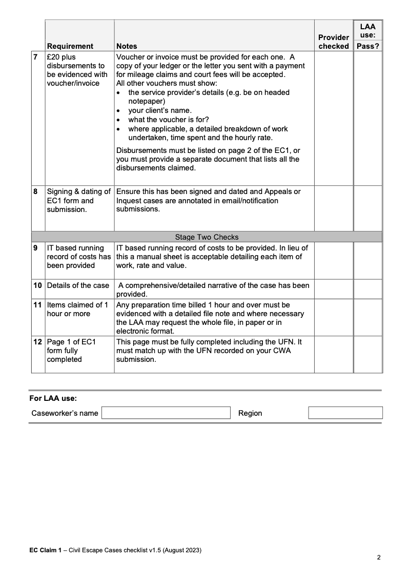 Preview thumbnail for EC CLAIM1 CLA Checklist