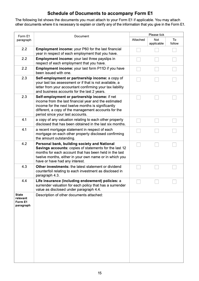 Preview thumbnail for Form E1