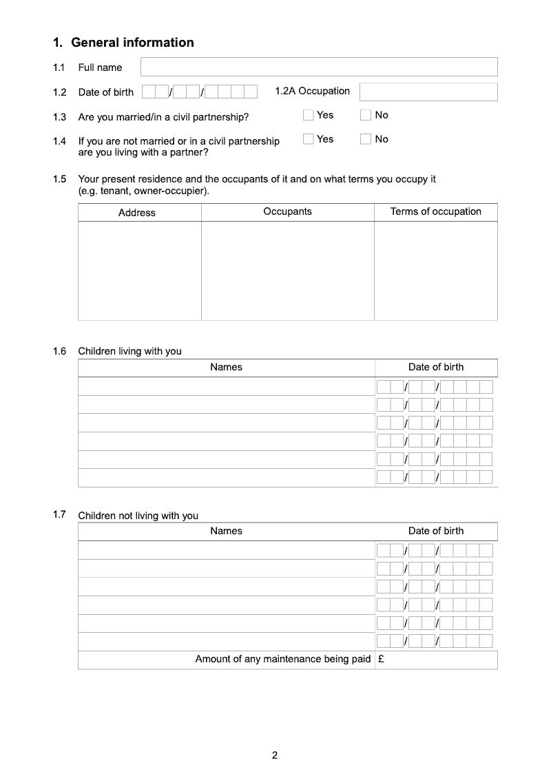 Preview thumbnail for Form E1