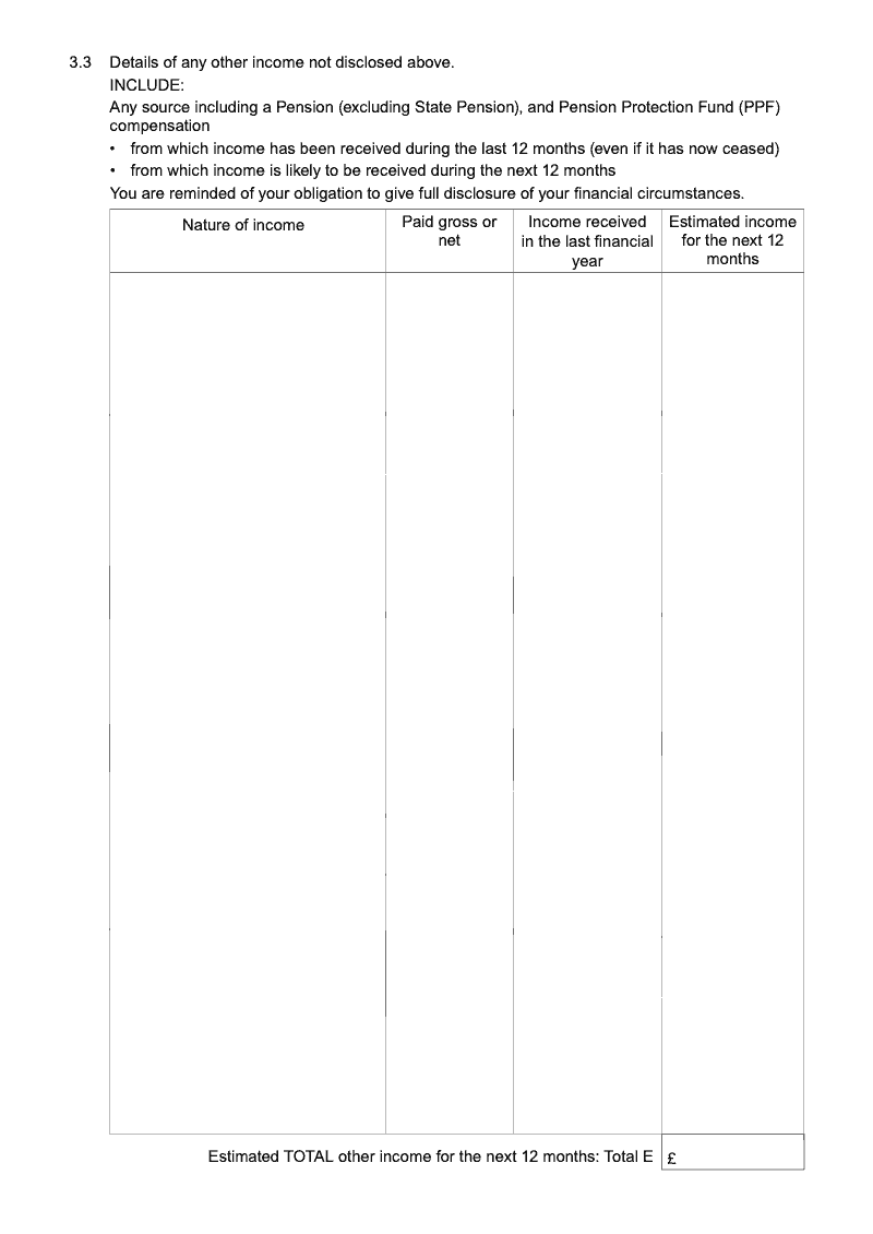 Preview thumbnail for Form E1 Long