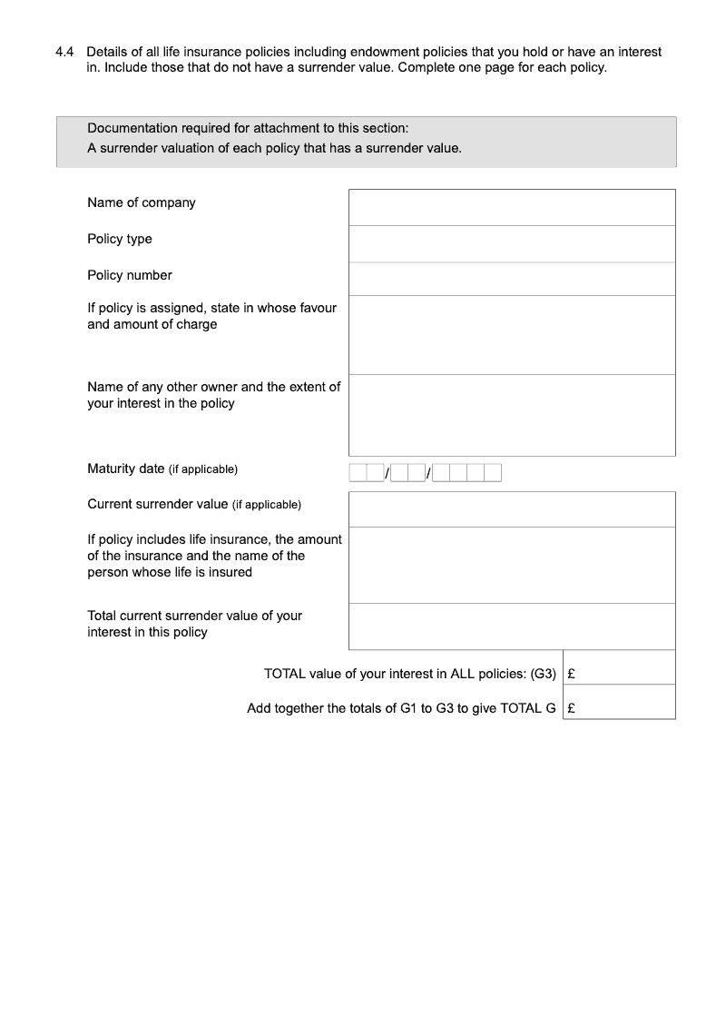 Preview thumbnail for Form E1 Long