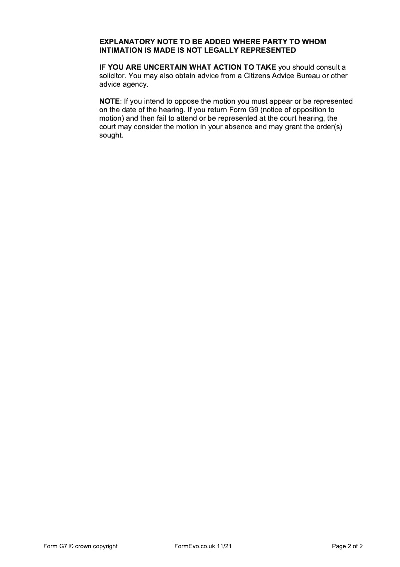 Preview thumbnail for FORM G7