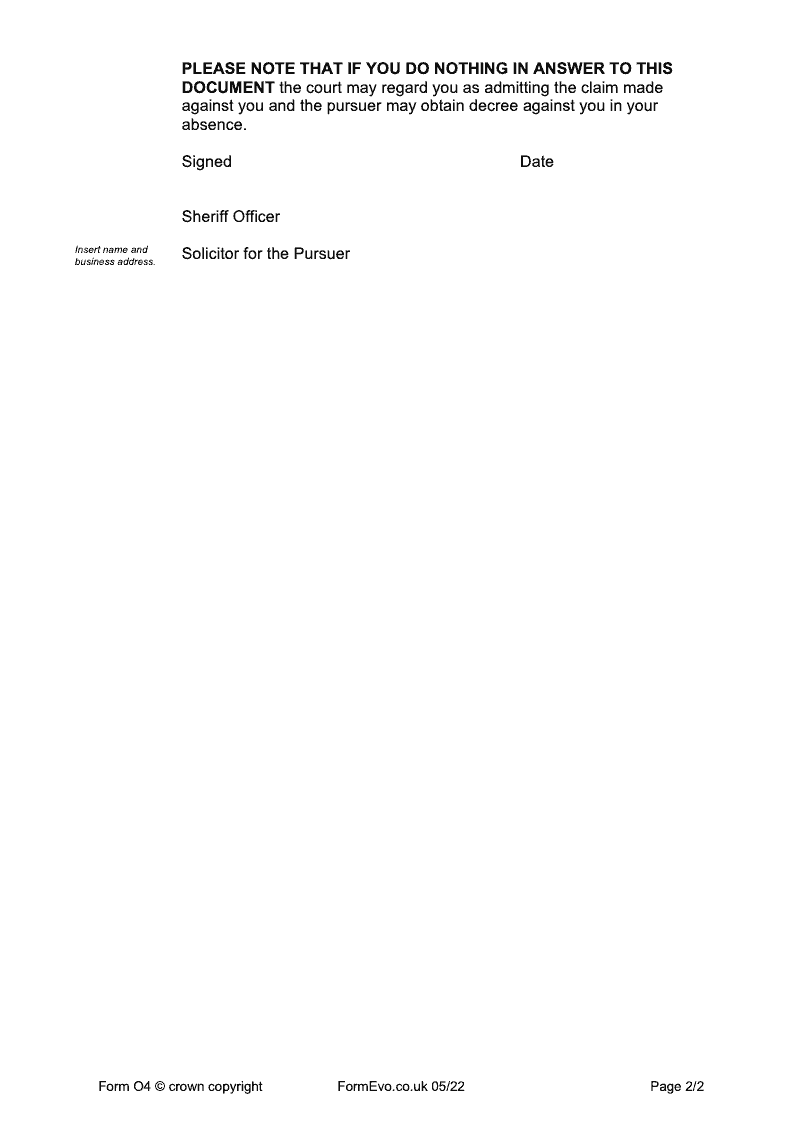 Preview thumbnail for FORM O4