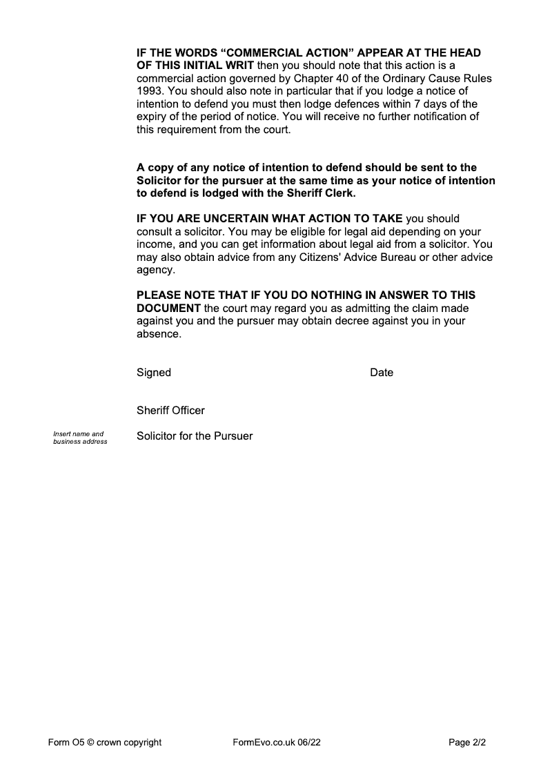 Preview thumbnail for FORM O5