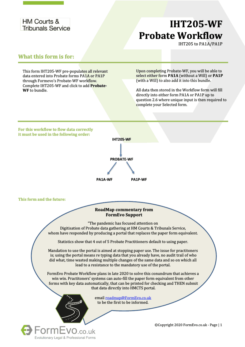 IHT205-WF Return of estate information (Person died on or after 6 April ...