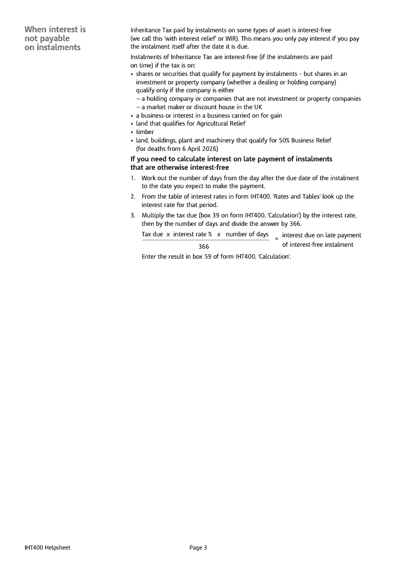 Preview thumbnail for IHT400 Helpsheet