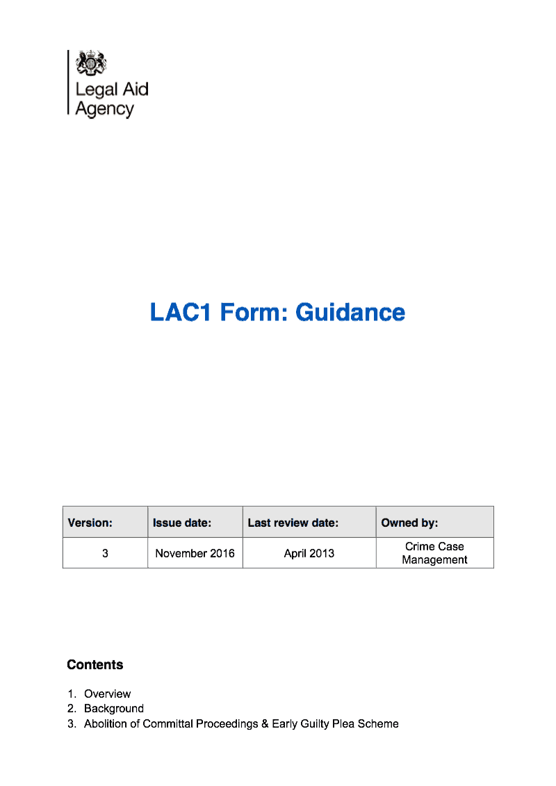 LAC1 Notes Guidance notes for Legal Aid committal form preview
