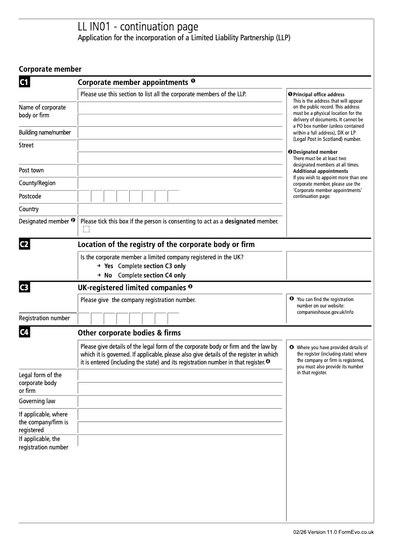 Preview thumbnail for LL IN01 Continuation Page 2