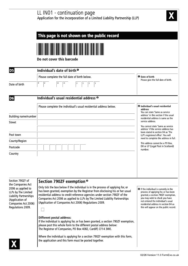 Preview thumbnail for LL IN01 Continuation Page 3