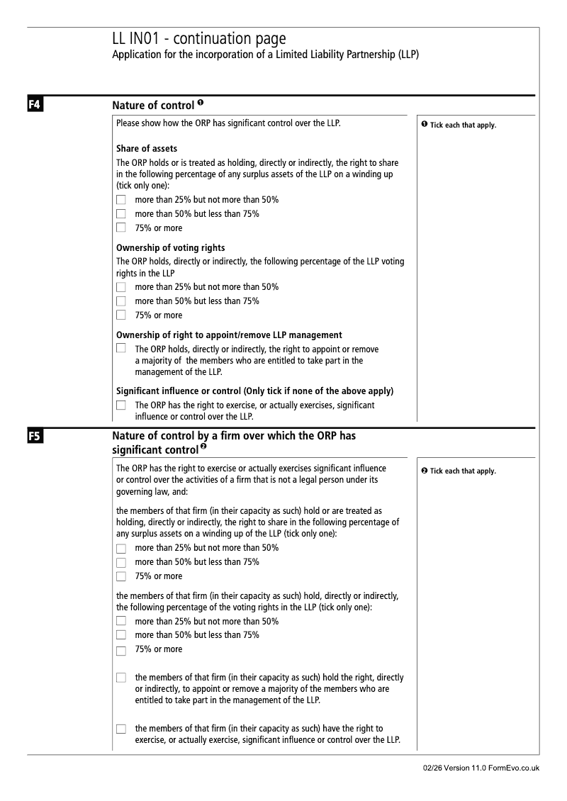 Preview thumbnail for LL IN01 Continuation Page 5