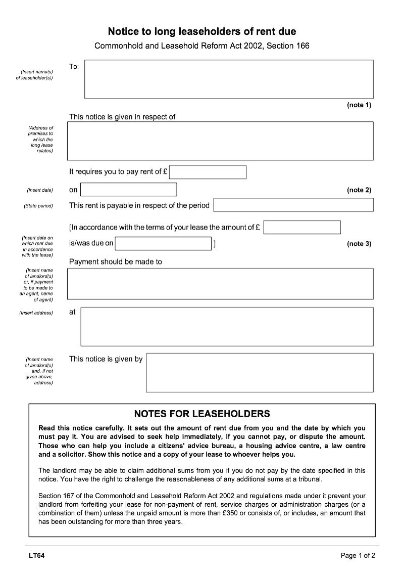 lt64-notice-to-long-leaseholders-of-rent-due-commonhold-and-leasehold