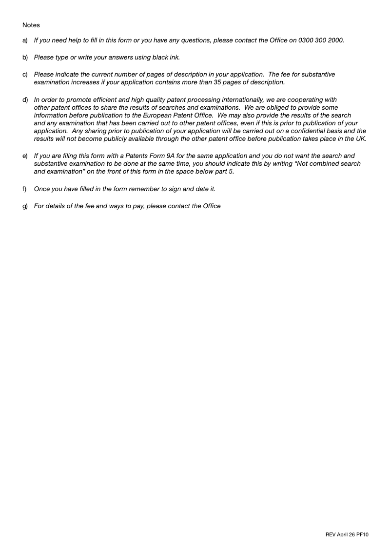 Preview thumbnail for Patents Form 10