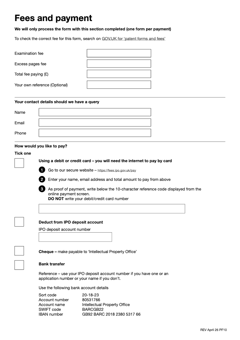 Preview thumbnail for Patents Form 10