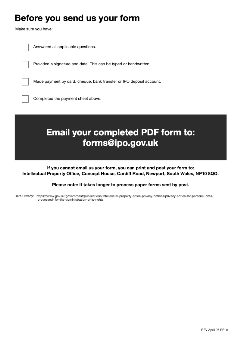 Preview thumbnail for Patents Form 10