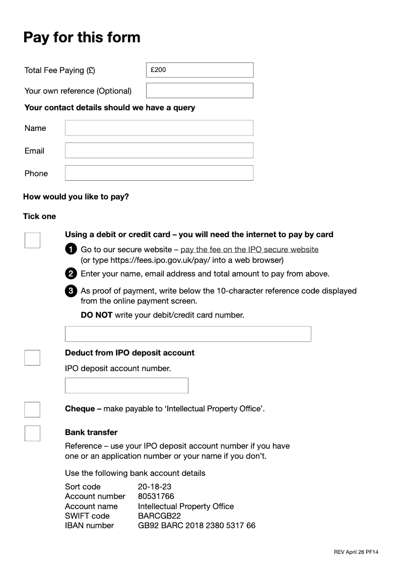 Preview thumbnail for Patents Form 14