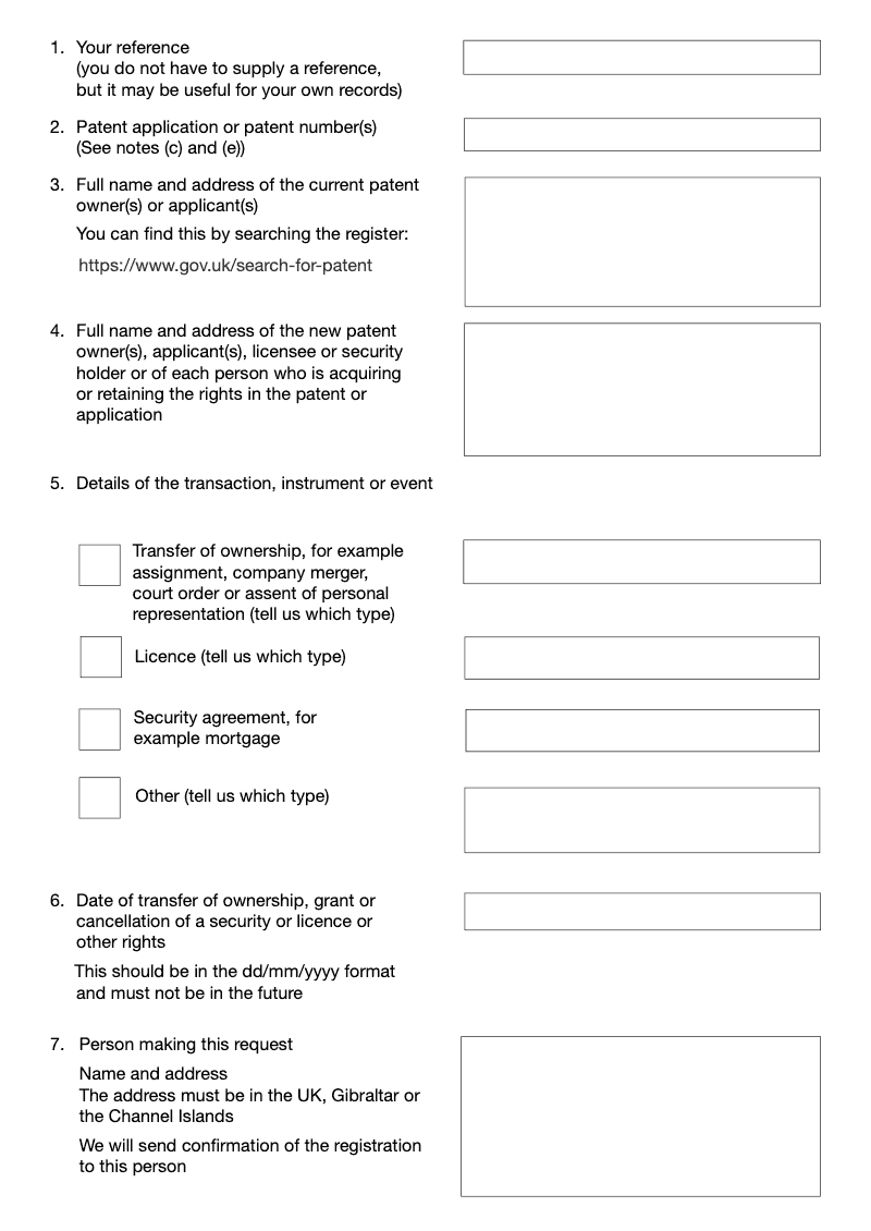 Preview thumbnail for Patents Form 21