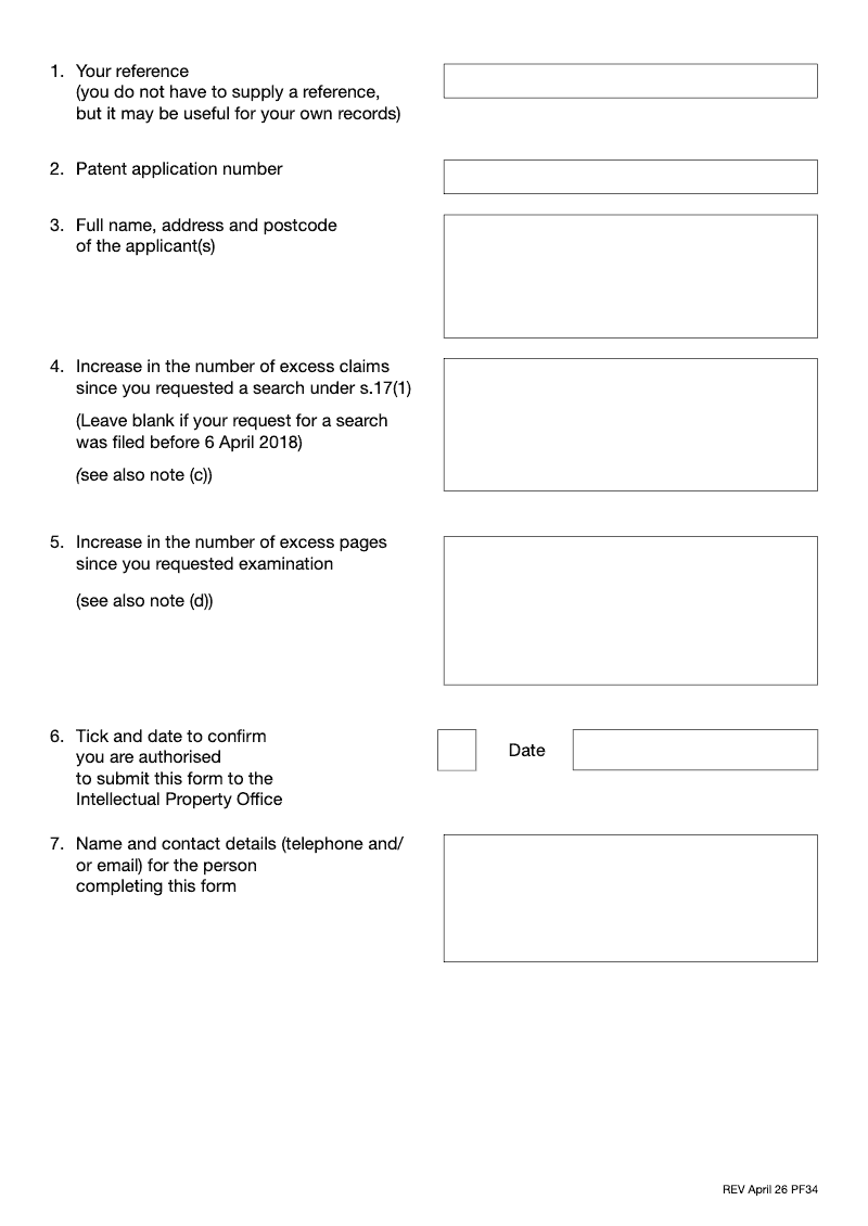 Preview thumbnail for Patents Form 34