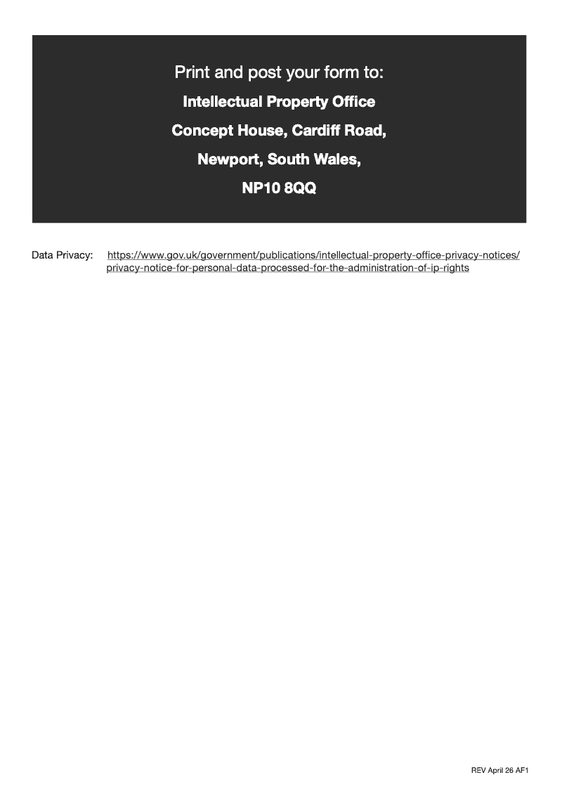 Preview thumbnail for Patents Form AF1