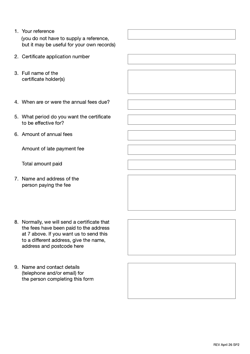 Preview thumbnail for Patents Form SP2