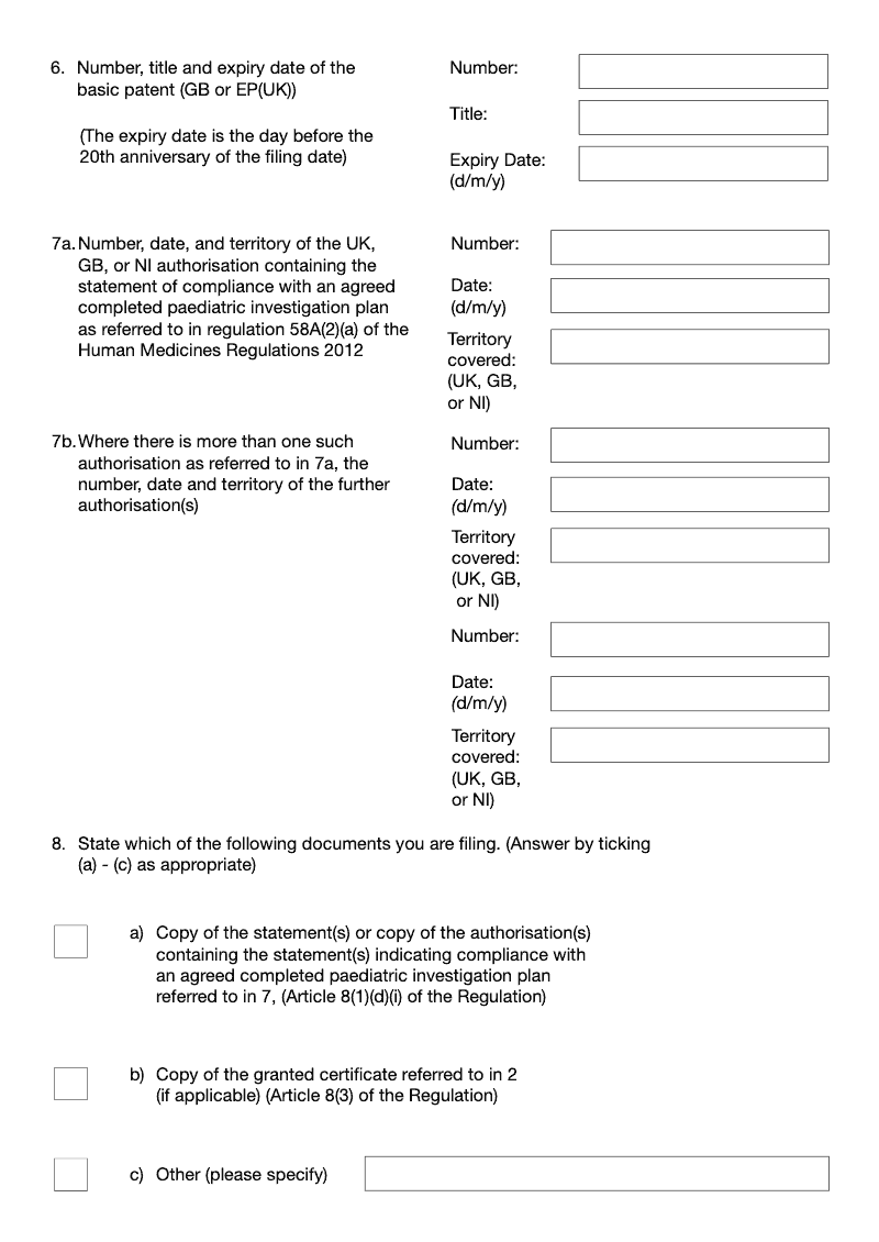 Preview thumbnail for Patents Form SP4