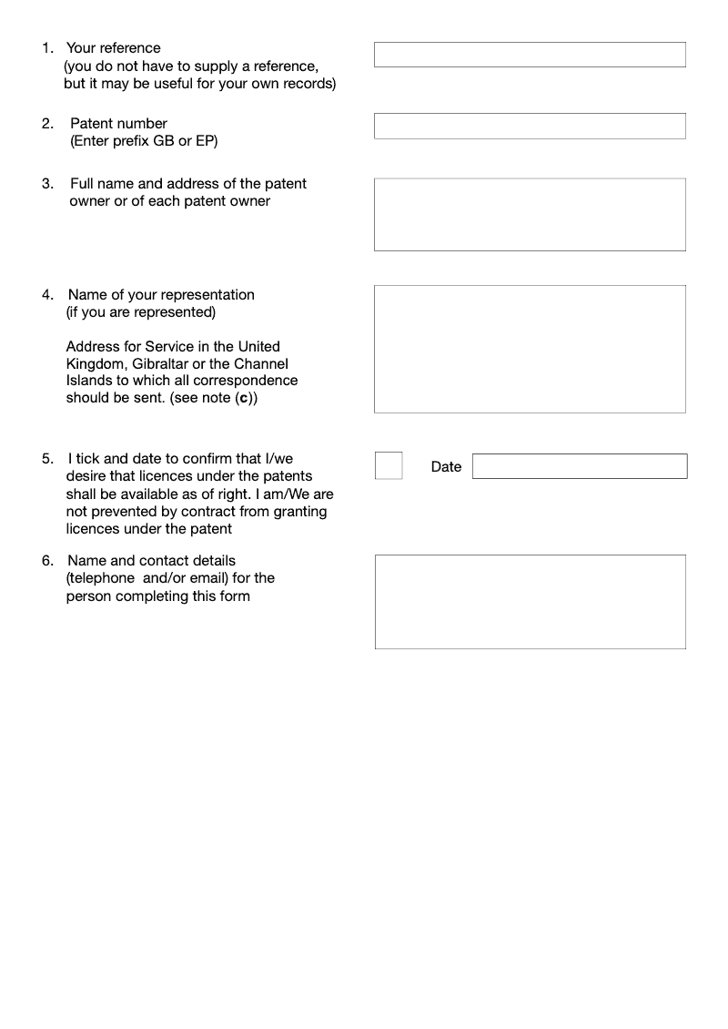 Preview thumbnail for Patents Form 28