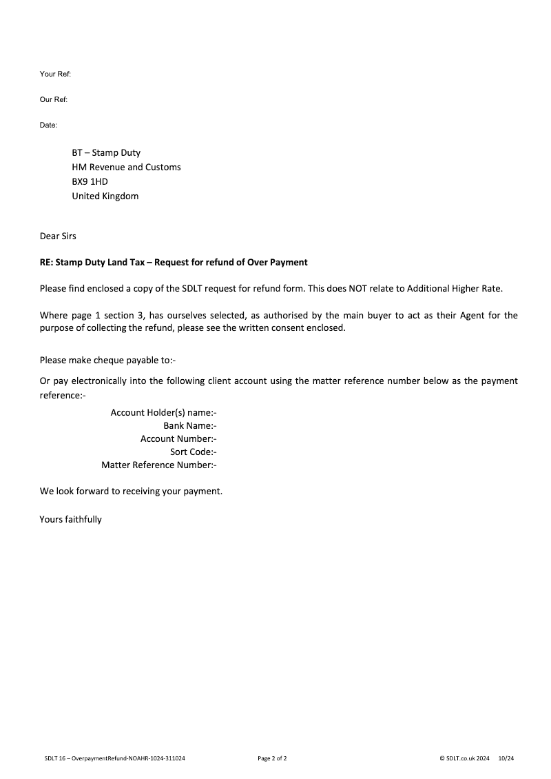 Preview thumbnail for SDLT Overpayment